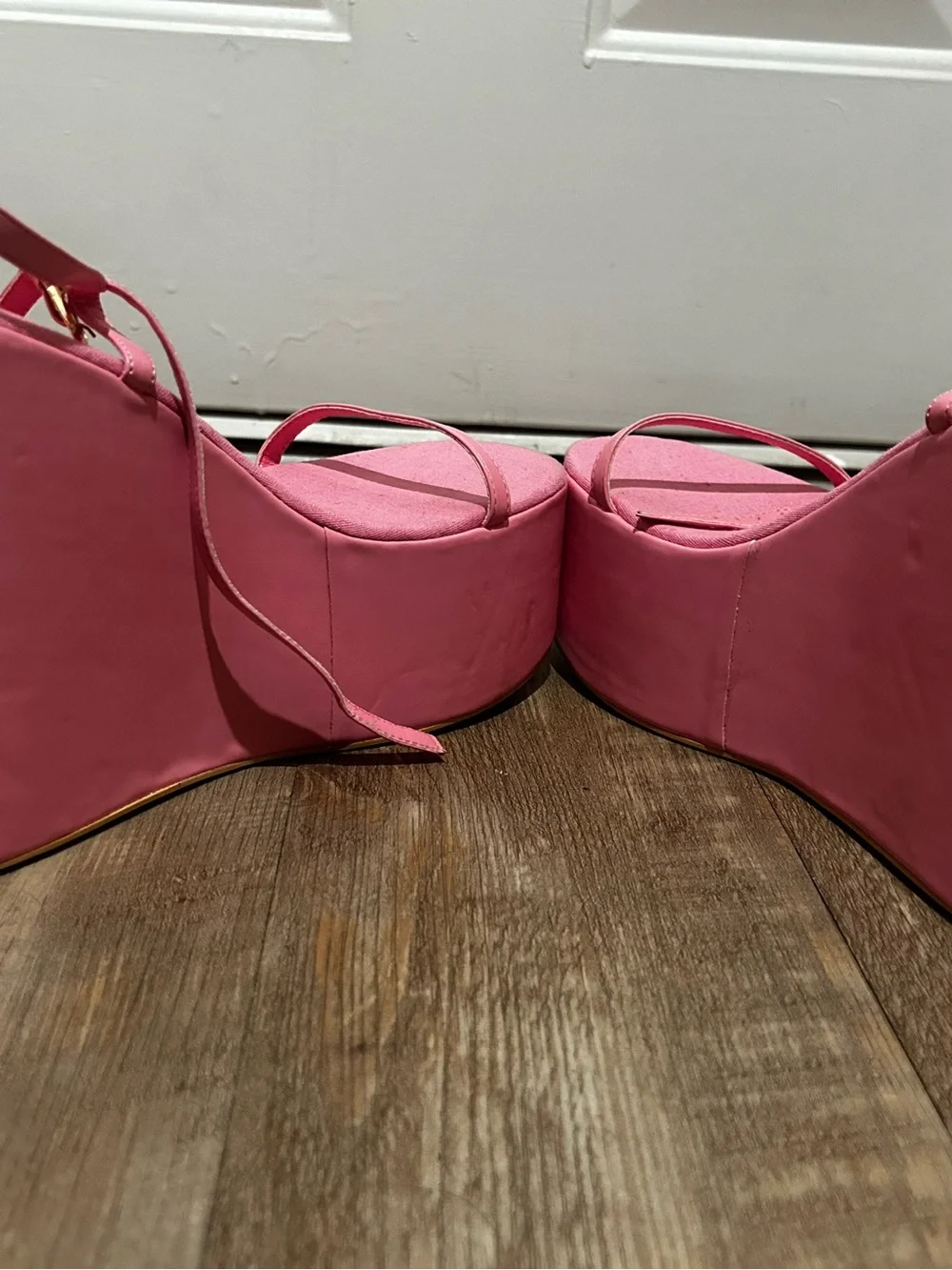 Pink Platform Slingback Sandals - Women